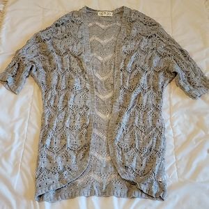 Cute Medium Silver Cardigan Sweater